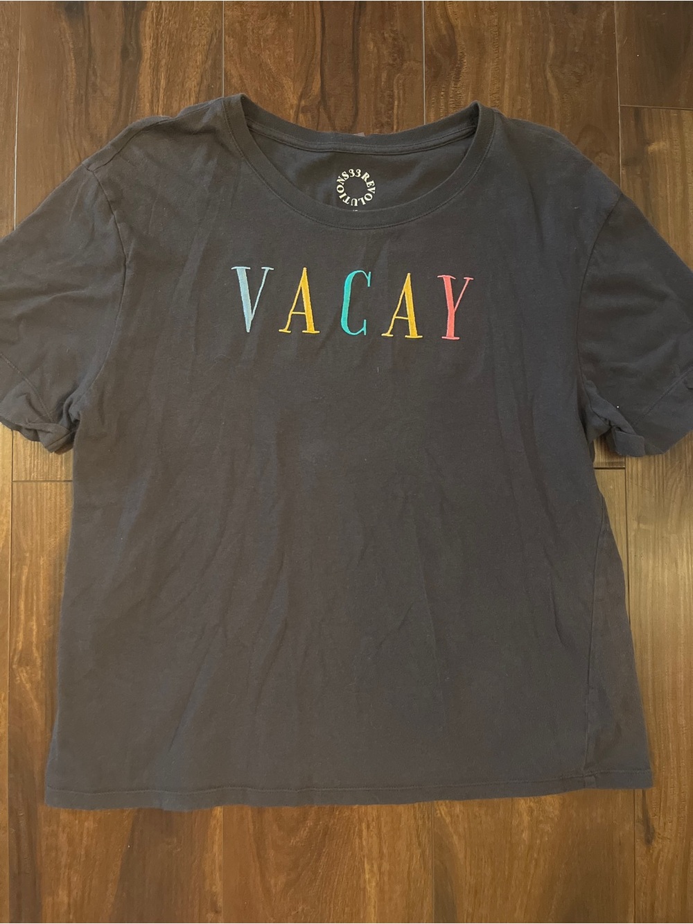 'VACAY' Short Sleeve Tee in Black